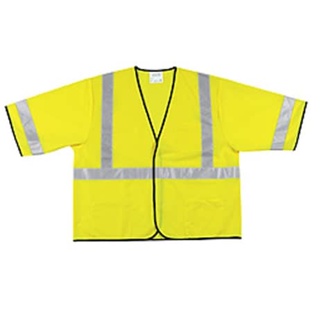 Class III Polyester Fluorescent Lime Safety Vest